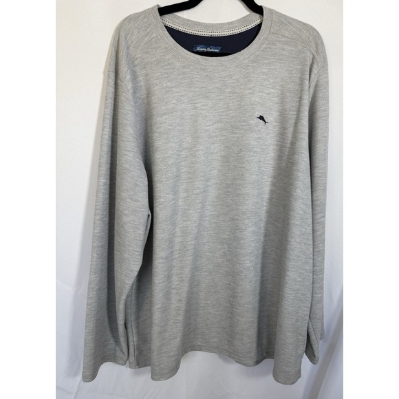 Tommy Bahama Pullover Sweater Size 2XL Crew Neck Gray logo - Picture 1 of 6